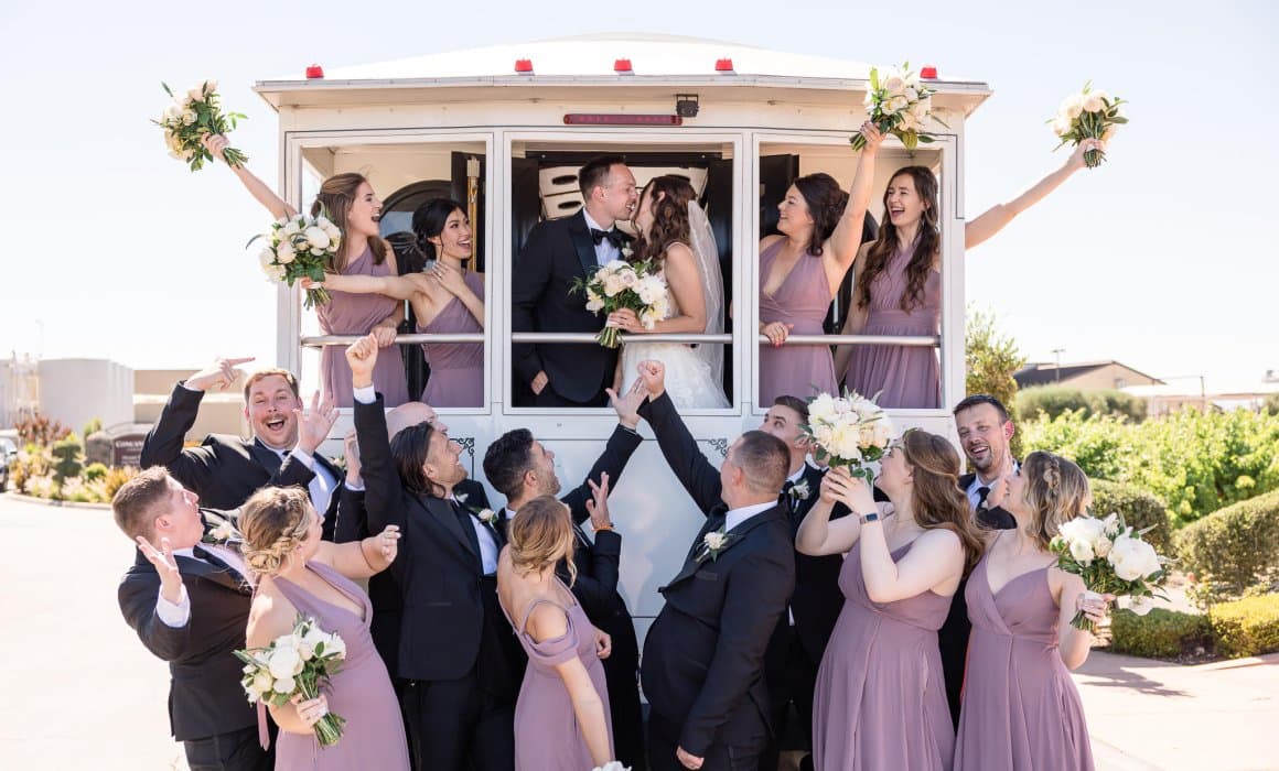 Couple with Golden State Trolley